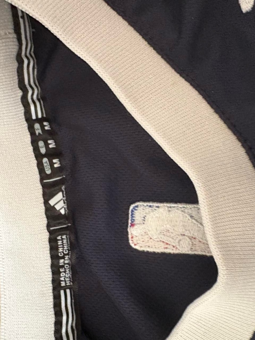 adidas Navy and White Kids Sweatpants with NBA Logo